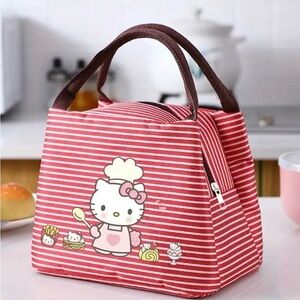 Hello Kitty Red Striped Lunch Bag